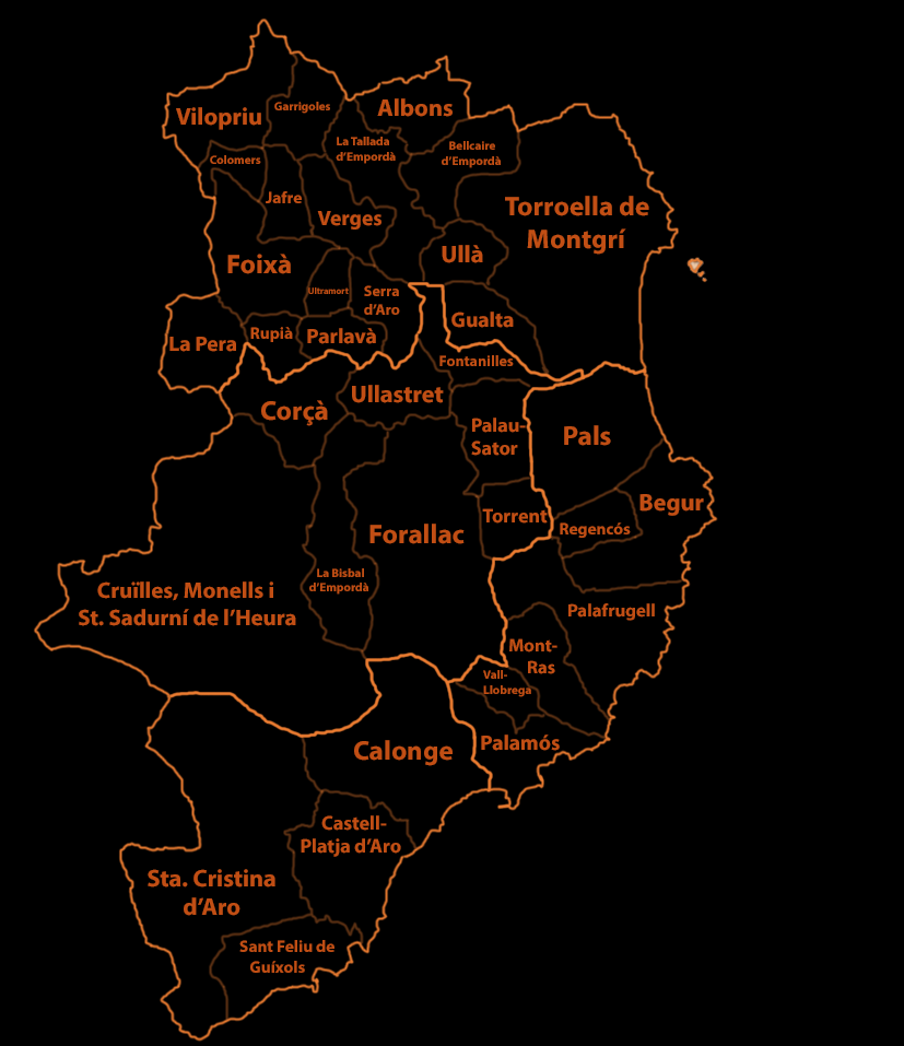 Mapa de Baix Empordà